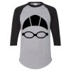 Unisex Three-Quarter Raglan Sleeve Baseball Jersey T-Shirt Thumbnail