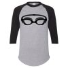 Unisex Three-Quarter Raglan Sleeve Baseball Jersey T-Shirt Thumbnail