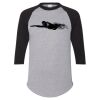 Unisex Three-Quarter Raglan Sleeve Baseball Jersey T-Shirt Thumbnail