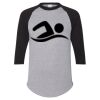 Unisex Three-Quarter Raglan Sleeve Baseball Jersey T-Shirt Thumbnail