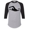 Unisex Three-Quarter Raglan Sleeve Baseball Jersey T-Shirt Thumbnail