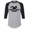 Unisex Three-Quarter Raglan Sleeve Baseball Jersey T-Shirt Thumbnail
