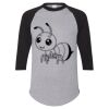 Unisex Three-Quarter Raglan Sleeve Baseball Jersey T-Shirt Thumbnail