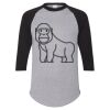 Unisex Three-Quarter Raglan Sleeve Baseball Jersey T-Shirt Thumbnail