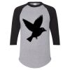 Unisex Three-Quarter Raglan Sleeve Baseball Jersey T-Shirt Thumbnail