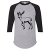 Unisex Three-Quarter Raglan Sleeve Baseball Jersey T-Shirt Thumbnail