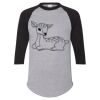Unisex Three-Quarter Raglan Sleeve Baseball Jersey T-Shirt Thumbnail