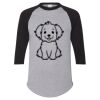 Unisex Three-Quarter Raglan Sleeve Baseball Jersey T-Shirt Thumbnail