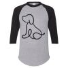 Unisex Three-Quarter Raglan Sleeve Baseball Jersey T-Shirt Thumbnail