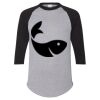 Unisex Three-Quarter Raglan Sleeve Baseball Jersey T-Shirt Thumbnail