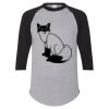 Unisex Three-Quarter Raglan Sleeve Baseball Jersey T-Shirt Thumbnail