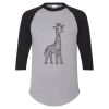 Unisex Three-Quarter Raglan Sleeve Baseball Jersey T-Shirt Thumbnail