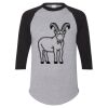 Unisex Three-Quarter Raglan Sleeve Baseball Jersey T-Shirt Thumbnail
