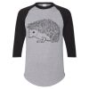 Unisex Three-Quarter Raglan Sleeve Baseball Jersey T-Shirt Thumbnail