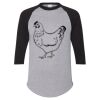 Unisex Three-Quarter Raglan Sleeve Baseball Jersey T-Shirt Thumbnail