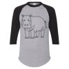 Unisex Three-Quarter Raglan Sleeve Baseball Jersey T-Shirt Thumbnail