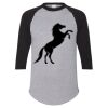Unisex Three-Quarter Raglan Sleeve Baseball Jersey T-Shirt Thumbnail
