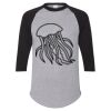 Unisex Three-Quarter Raglan Sleeve Baseball Jersey T-Shirt Thumbnail