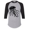Unisex Three-Quarter Raglan Sleeve Baseball Jersey T-Shirt Thumbnail