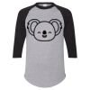 Unisex Three-Quarter Raglan Sleeve Baseball Jersey T-Shirt Thumbnail