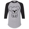 Unisex Three-Quarter Raglan Sleeve Baseball Jersey T-Shirt Thumbnail
