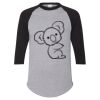 Unisex Three-Quarter Raglan Sleeve Baseball Jersey T-Shirt Thumbnail