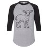 Unisex Three-Quarter Raglan Sleeve Baseball Jersey T-Shirt Thumbnail