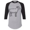 Unisex Three-Quarter Raglan Sleeve Baseball Jersey T-Shirt Thumbnail