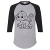 Unisex Three-Quarter Raglan Sleeve Baseball Jersey T-Shirt Thumbnail
