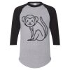 Unisex Three-Quarter Raglan Sleeve Baseball Jersey T-Shirt Thumbnail