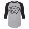 Unisex Three-Quarter Raglan Sleeve Baseball Jersey T-Shirt Thumbnail