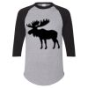 Unisex Three-Quarter Raglan Sleeve Baseball Jersey T-Shirt Thumbnail