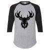 Unisex Three-Quarter Raglan Sleeve Baseball Jersey T-Shirt Thumbnail