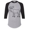 Unisex Three-Quarter Raglan Sleeve Baseball Jersey T-Shirt Thumbnail