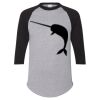 Unisex Three-Quarter Raglan Sleeve Baseball Jersey T-Shirt Thumbnail