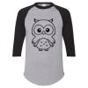Unisex Three-Quarter Raglan Sleeve Baseball Jersey T-Shirt Thumbnail