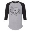 Unisex Three-Quarter Raglan Sleeve Baseball Jersey T-Shirt Thumbnail