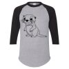 Unisex Three-Quarter Raglan Sleeve Baseball Jersey T-Shirt Thumbnail