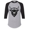 Unisex Three-Quarter Raglan Sleeve Baseball Jersey T-Shirt Thumbnail