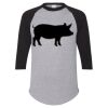 Unisex Three-Quarter Raglan Sleeve Baseball Jersey T-Shirt Thumbnail