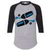 Unisex Three-Quarter Raglan Sleeve Baseball Jersey T-Shirt Thumbnail