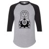 Unisex Three-Quarter Raglan Sleeve Baseball Jersey T-Shirt Thumbnail