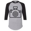 Unisex Three-Quarter Raglan Sleeve Baseball Jersey T-Shirt Thumbnail