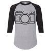 Unisex Three-Quarter Raglan Sleeve Baseball Jersey T-Shirt Thumbnail