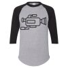 Unisex Three-Quarter Raglan Sleeve Baseball Jersey T-Shirt Thumbnail
