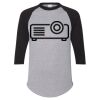 Unisex Three-Quarter Raglan Sleeve Baseball Jersey T-Shirt Thumbnail