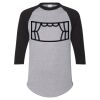 Unisex Three-Quarter Raglan Sleeve Baseball Jersey T-Shirt Thumbnail
