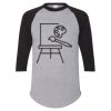 Unisex Three-Quarter Raglan Sleeve Baseball Jersey T-Shirt Thumbnail