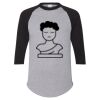Unisex Three-Quarter Raglan Sleeve Baseball Jersey T-Shirt Thumbnail