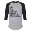 Unisex Three-Quarter Raglan Sleeve Baseball Jersey T-Shirt Thumbnail